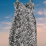 Robe blanc et noir motif zébré